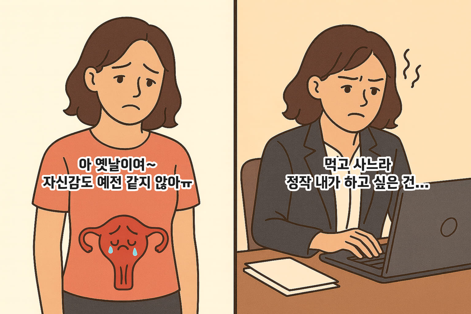 모든 질병에는 감정적 원인이 있다고 한다. 특히 다낭성 난소 증후군을 비롯한 생리, 자궁 문제는 여성성에 대한 자신감 없음, 혹은 여성성을 받아들이지 못하는 마음, 또한 정작 내가 하고 싶은 걸 억누르면서 살아야 하는 삶의 무게에 창조성이 압박 받는 상황에서도 비롯된다고 한다.