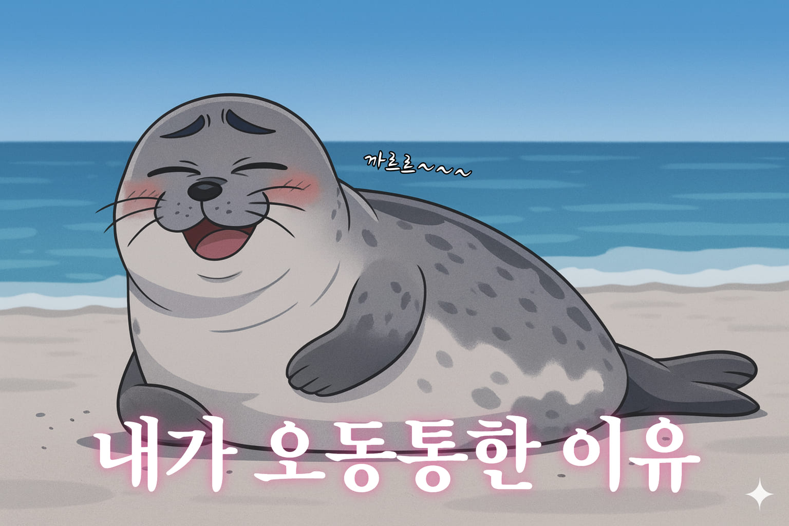 추운 곳에서 사는 바다표범이 통통한 이유. 몸이 차면 지방층이 더 두둑하게 생긴다. 두둑한 뱃살은 배가 차가워서 생기는 것.