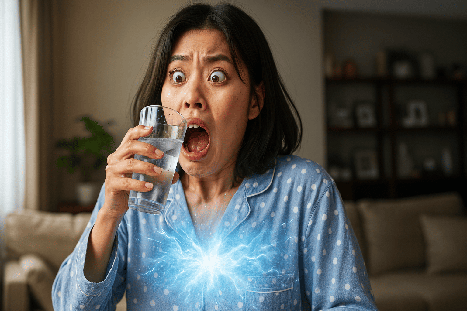 아침에 일어나서 냉수 한잔. 한때 이걸 주장하는 전문가들도 있었다. 하지만 무려 30도차의 엄청난 냉기는 명치에 굉장한 쇼크를 준다. 위의 평활근은 빠르게 수축하고 배는 돌덩이처럼 굳게 된다.