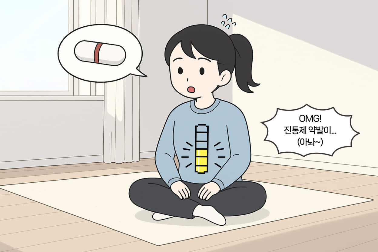 생리통 진통제는 보조 수단일 뿐. 생리통 진통제 대체 방법을 찾아야 한다.