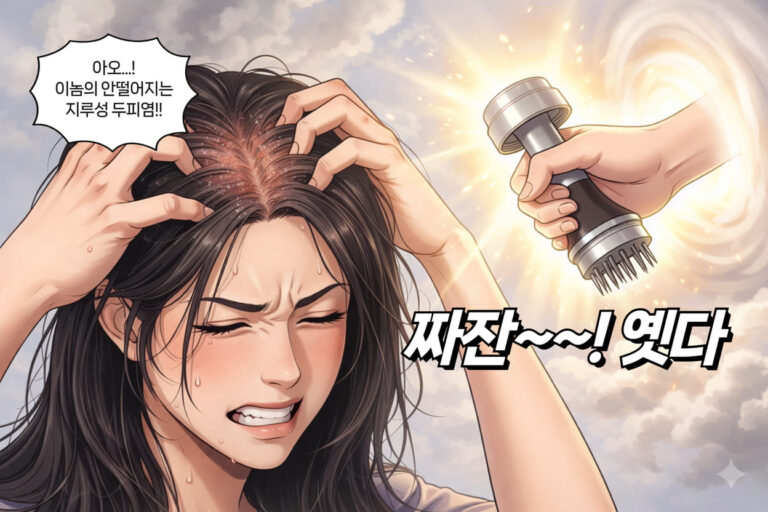 통기자침 지루성두피염